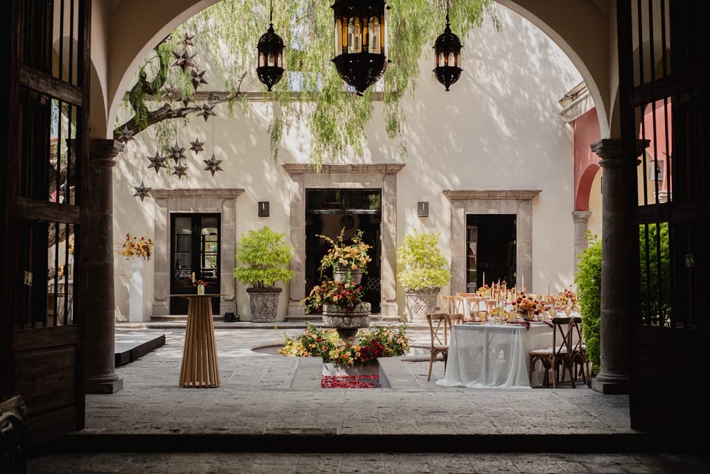 Dark Red and Yellow Wedding Flowers, Destination Wedding, San Miguel de Allende, Ophelia Florist