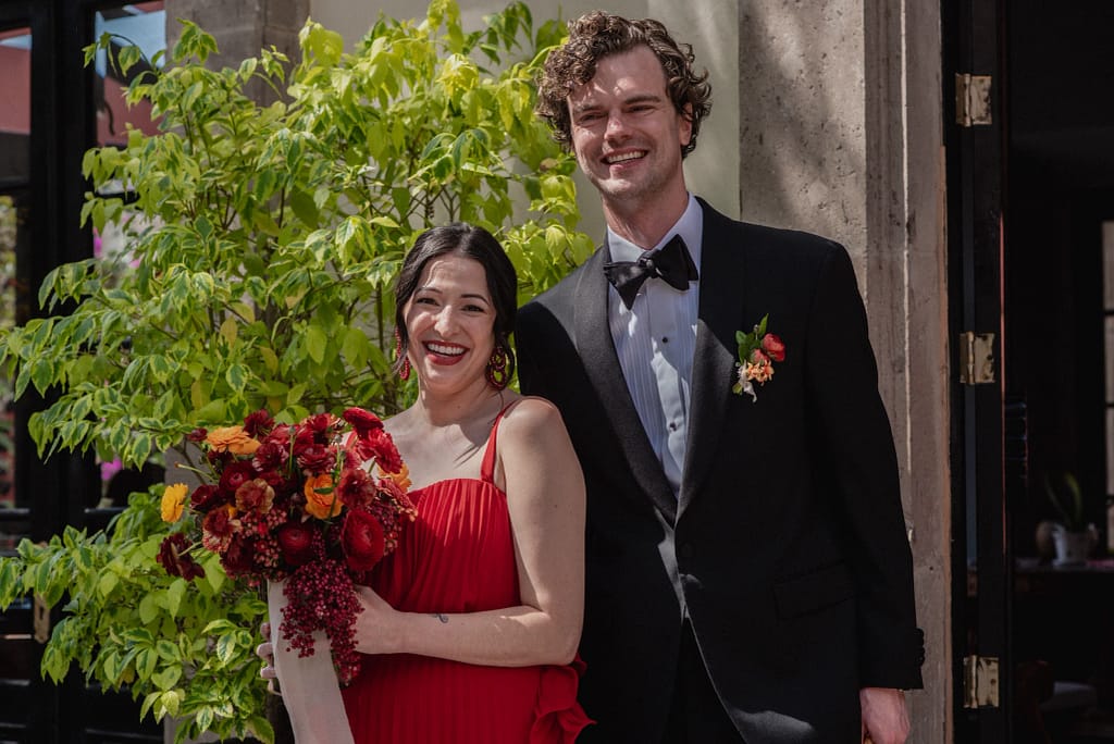 Dark Red and Yellow Wedding Flowers, Destination Wedding, San Miguel de Allende, Ophelia Florist