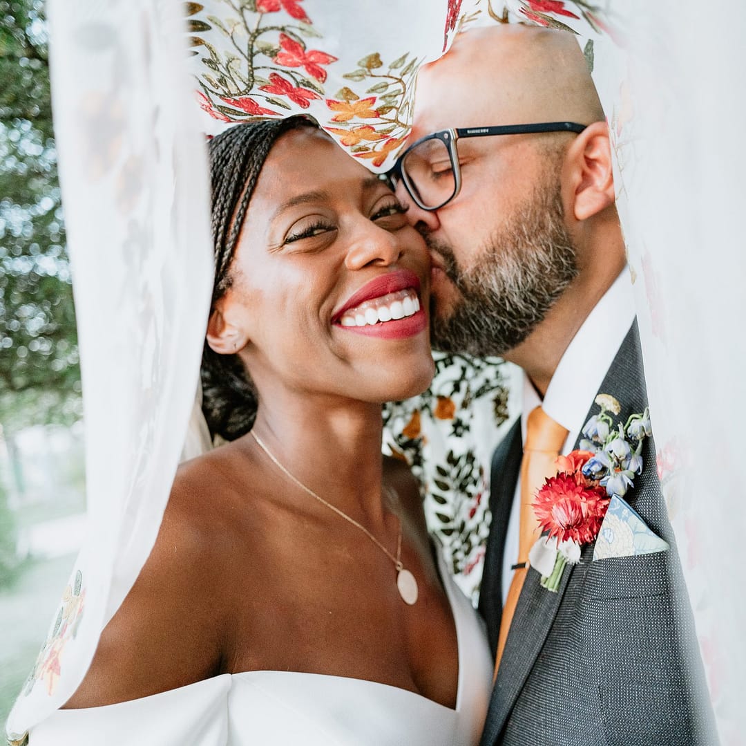 Mexican-Inspired Wedding in San Miguel de Allende, Smiling African American Bride and Groom