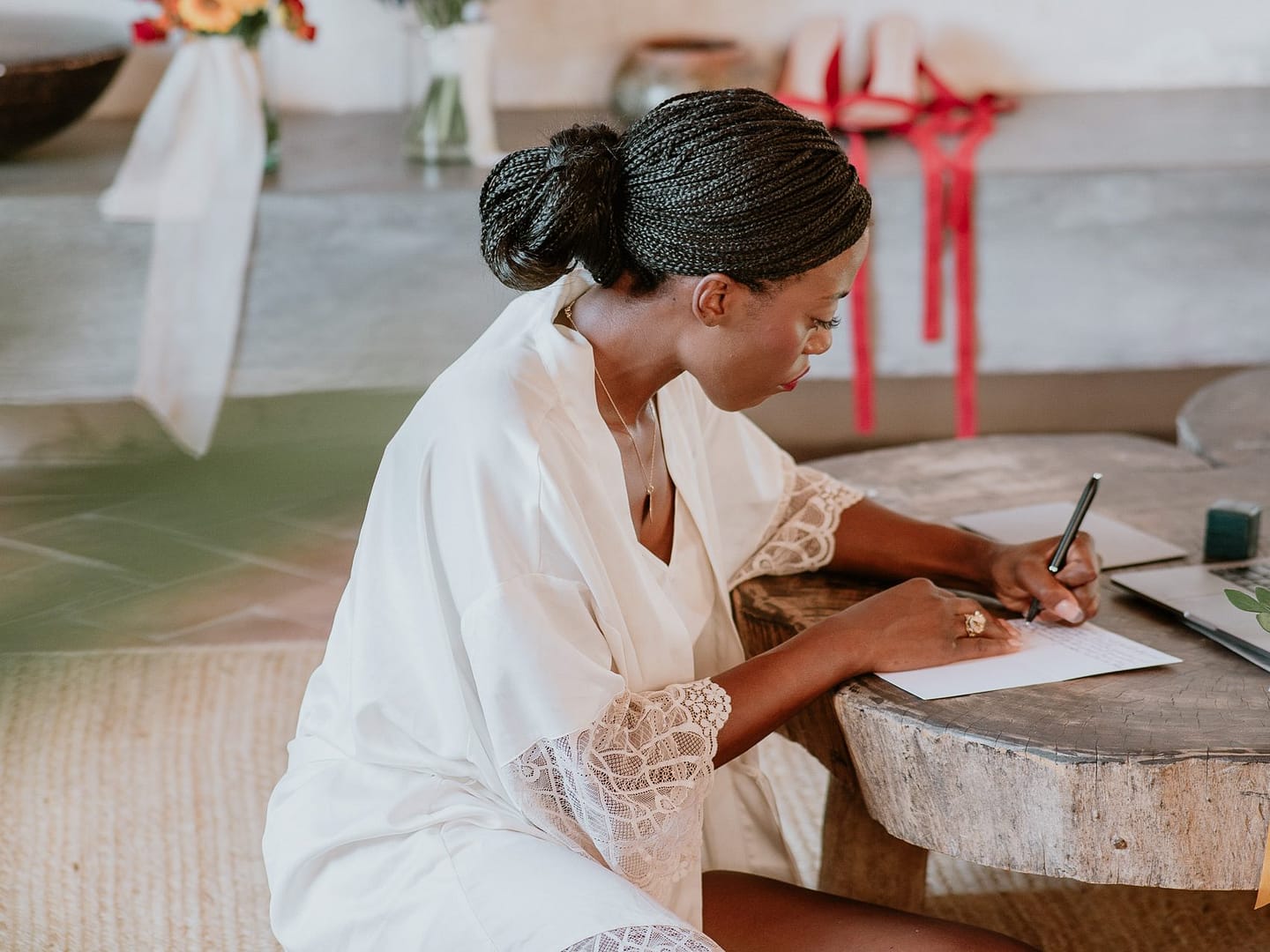 Bride Writing Letter