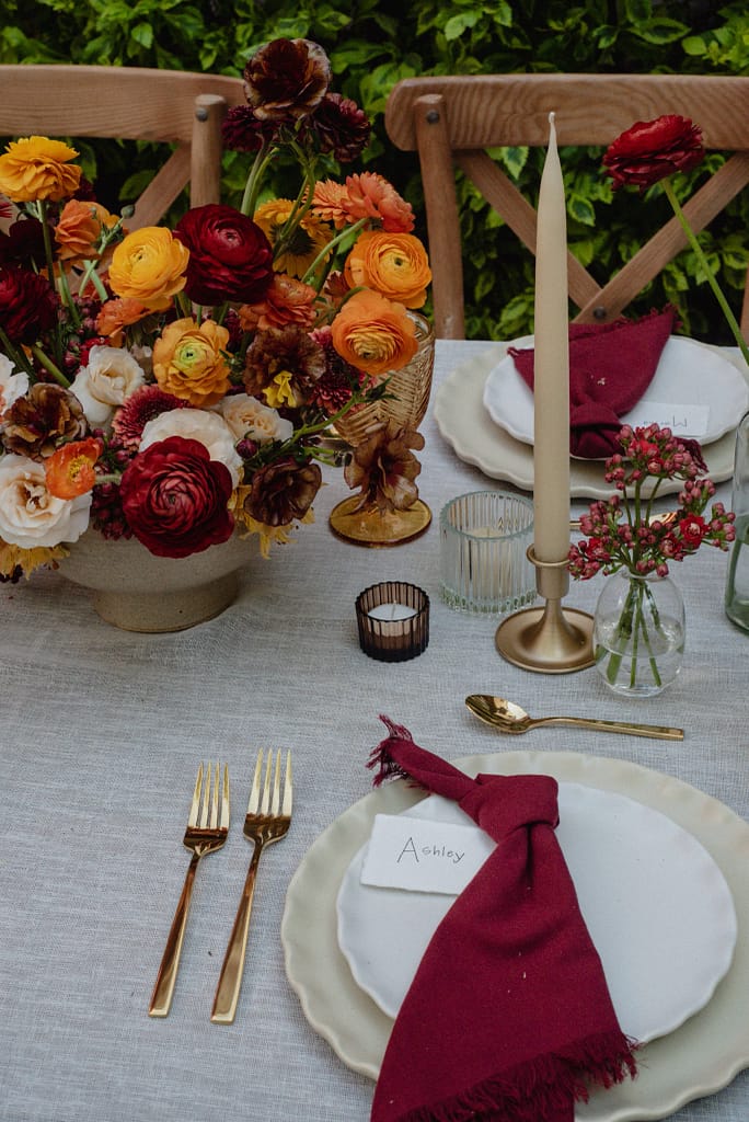 Dark Red and Yellow Wedding Flowers, Destination Wedding, San Miguel de Allende, Ophelia Florist