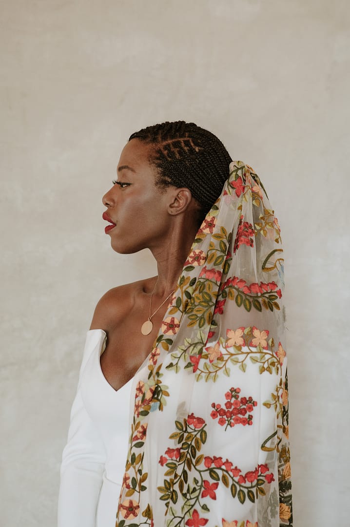 Mexican-Inspired Wedding in San Miguel de Allende, Mexican Embroidery Veil
